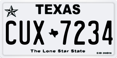 TX license plate CUX7234