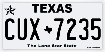 TX license plate CUX7235