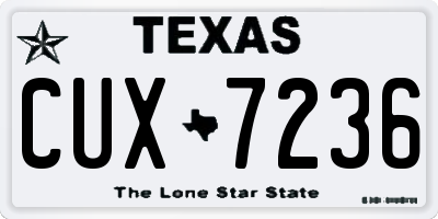 TX license plate CUX7236