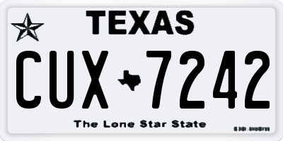 TX license plate CUX7242