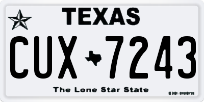 TX license plate CUX7243