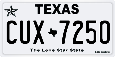 TX license plate CUX7250