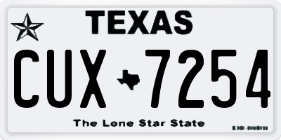 TX license plate CUX7254