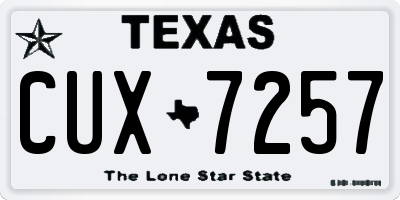 TX license plate CUX7257