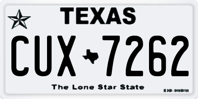 TX license plate CUX7262