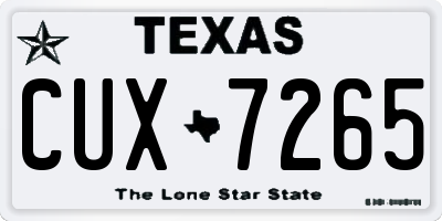 TX license plate CUX7265