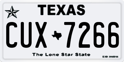TX license plate CUX7266