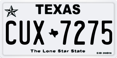TX license plate CUX7275