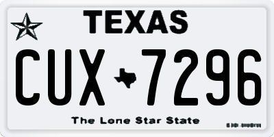 TX license plate CUX7296