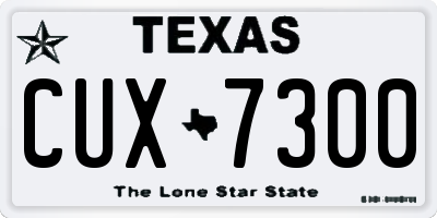 TX license plate CUX7300