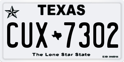 TX license plate CUX7302