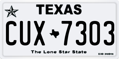 TX license plate CUX7303