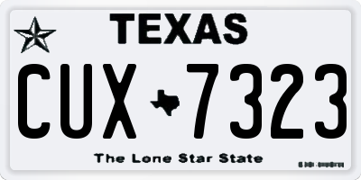 TX license plate CUX7323