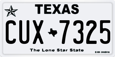 TX license plate CUX7325