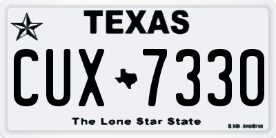TX license plate CUX7330