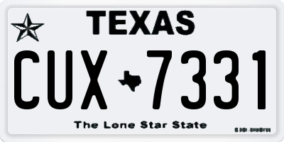 TX license plate CUX7331