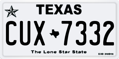 TX license plate CUX7332