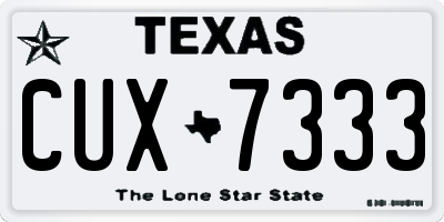 TX license plate CUX7333