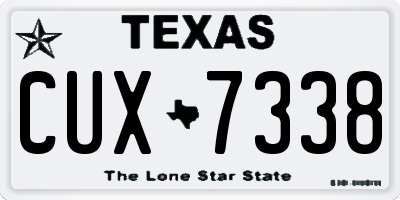 TX license plate CUX7338
