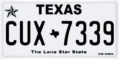 TX license plate CUX7339