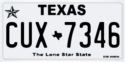 TX license plate CUX7346