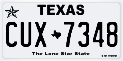 TX license plate CUX7348