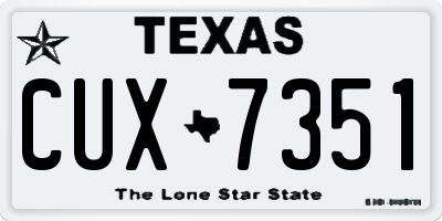 TX license plate CUX7351
