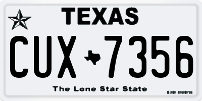 TX license plate CUX7356