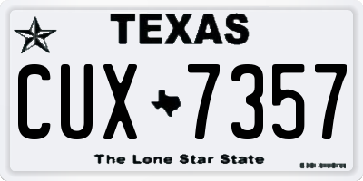 TX license plate CUX7357