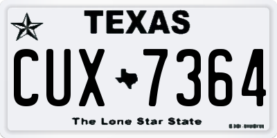 TX license plate CUX7364