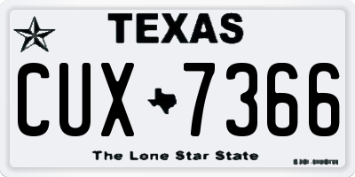 TX license plate CUX7366