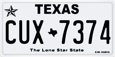 TX license plate CUX7374