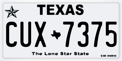TX license plate CUX7375