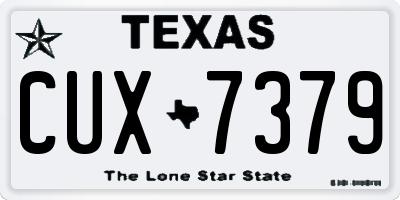 TX license plate CUX7379