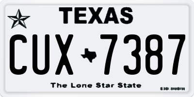 TX license plate CUX7387