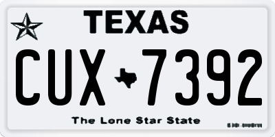 TX license plate CUX7392