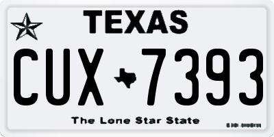 TX license plate CUX7393