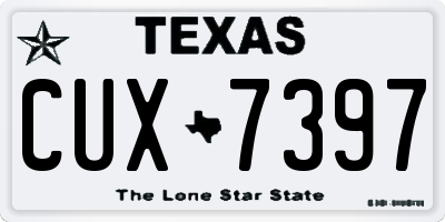 TX license plate CUX7397
