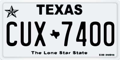 TX license plate CUX7400