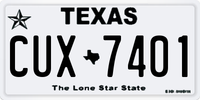 TX license plate CUX7401