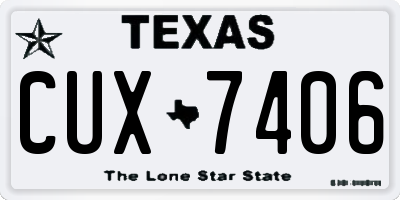 TX license plate CUX7406