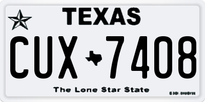 TX license plate CUX7408