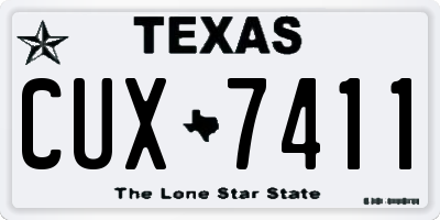 TX license plate CUX7411