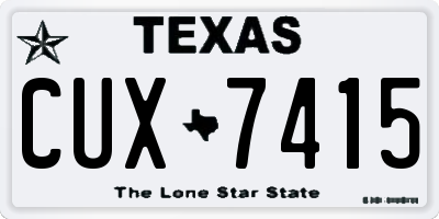 TX license plate CUX7415