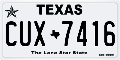 TX license plate CUX7416