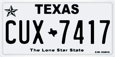 TX license plate CUX7417