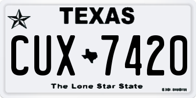 TX license plate CUX7420