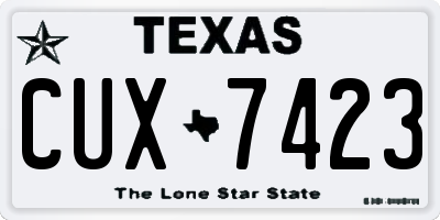 TX license plate CUX7423