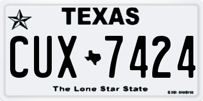 TX license plate CUX7424