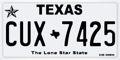 TX license plate CUX7425
